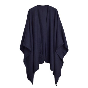 Maglioni Donna Cuyana Baby Alpaca Square Edge Cape Blu Marino | ATE8074RK