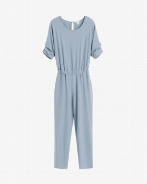 Vestito Donna Cuyana Open-Back Blu | TNA5711NM