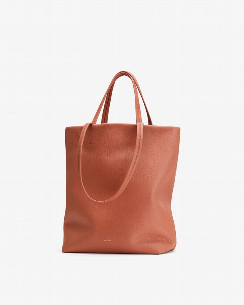 Borse Tote Donna Cuyana Alti Easy Rosse Marroni | ETJ1995TX