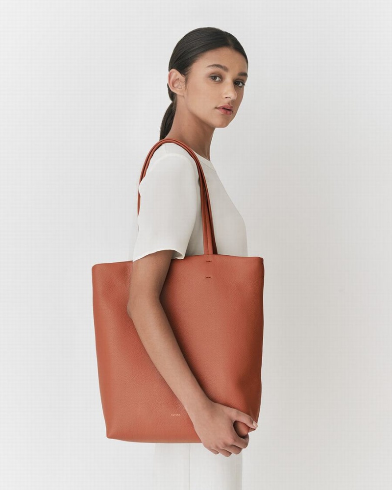 Borse Tote Donna Cuyana Alti Easy Rosse Marroni | ETJ1995TX