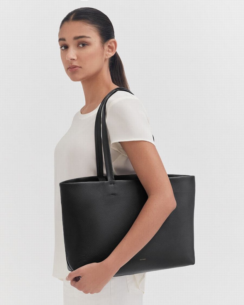 Borse Tote Donna Cuyana Small Easy Nere | MIU6449PJ