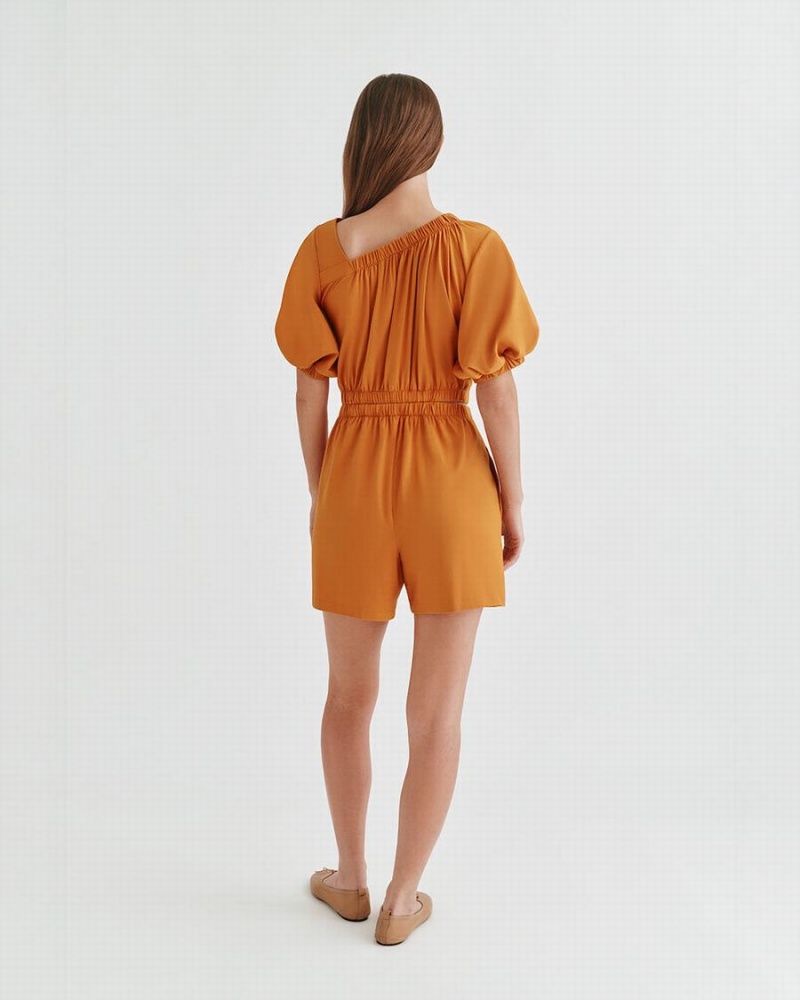 Jumpsuit Donna Cuyana Gathered Front Gialle | FRS1622FD
