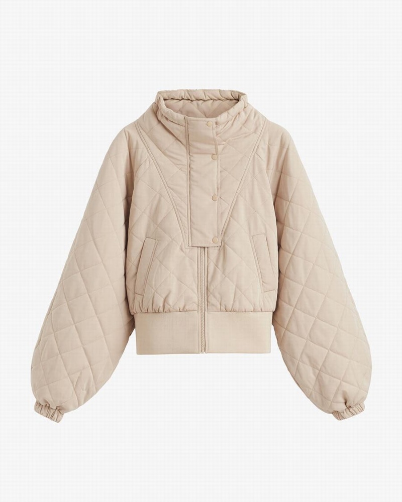 Piumini Donna Cuyana Balloon Sleeve Light Puffer Marroni | ZQJ4773MR