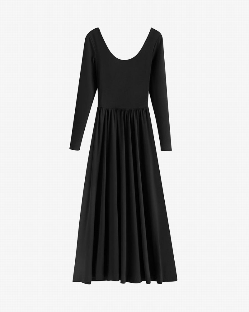 Vestito Donna Cuyana Long Sleeve Scoop Neck Nere | SQG8689ZA